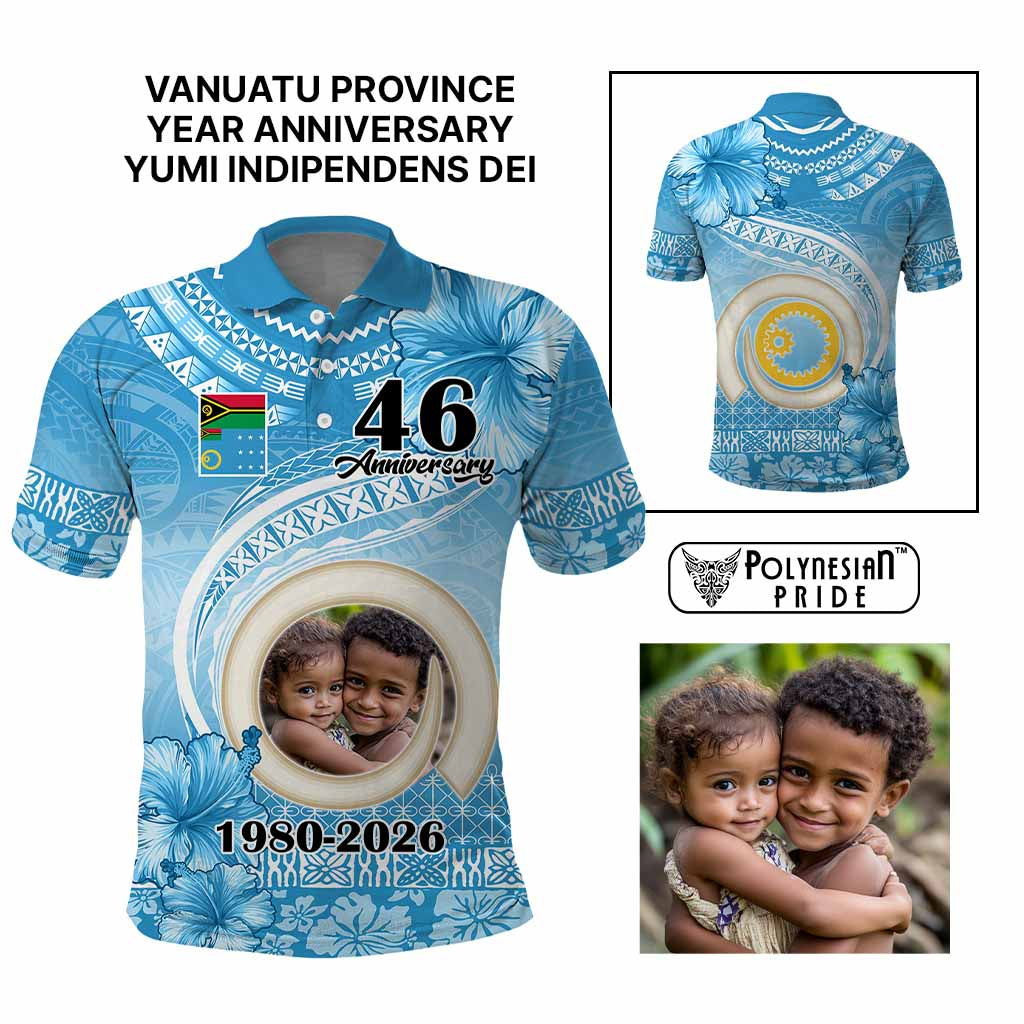 Custom Photo Sanma Province Polo Shirt Vanuatu Yumi Indipendens Dei