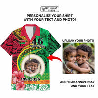 Custom Photo Vanuatu Year Anniversary Hawaiian Shirt Yumi Indipendens Dei