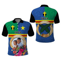 Tafea Province Custom Polo Shirt With Photo Vanuatuan Boar's Tusk Flag Multicolored