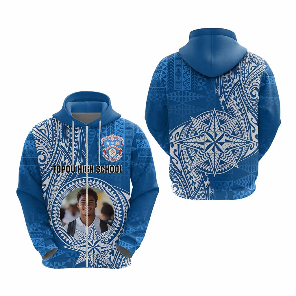 Custom Photo Tonga Back To School Hoodie Polynesian Ngatu Tribal