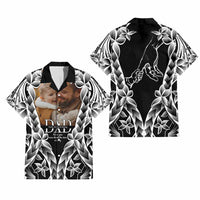 Custom Upload Photo Happy Father's Day - Best Dad Ever Hawaiian Shirt Polynesian Plumeria Tribal Art