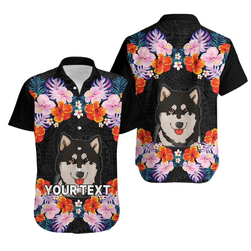 Custom Photo Polynesian Funny Dog Hawaiian Shirt Tropical Flower