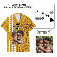 Custom Island of Hawaii Hawaiian Shirt Kakau Mixed Polynesian Tribal