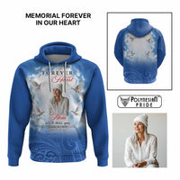 Custom Photo Memorial Forever in our Heart Hoodie Mixed Polynesian Pattern