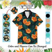 Custom Polynesia Summer Vibes Hawaiian Shirt Tropical Flowers Pastel Style
