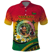 Custom Photo Vanuatu Provinces Polo Shirt Coat Of Arms Mix Flag - Polynesian Pride