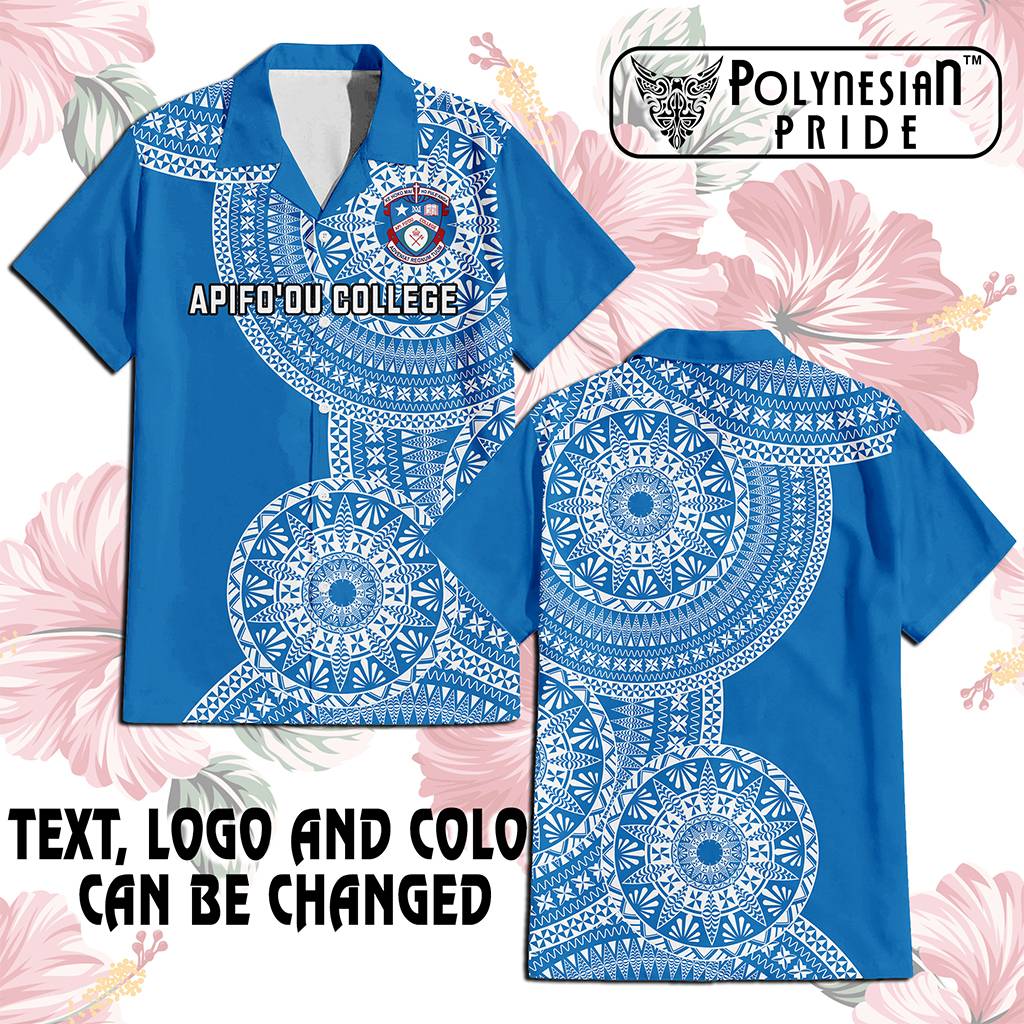 Custom Tonga Schools Hawaiian Shirt Tongan Schools Logo With Ngatu Pattern