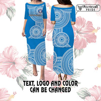 Custom Tonga Schools Puletasi Tongan Schools Logo With Ngatu Pattern