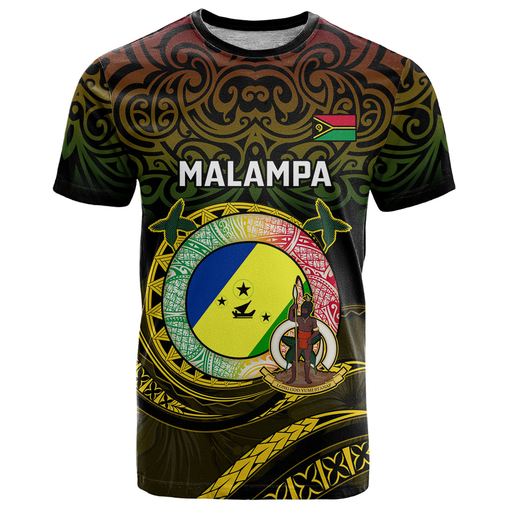 Custom Vanuatu Provinces T Shirt Coat Of Arms Mix Flag - Polynesian Pride