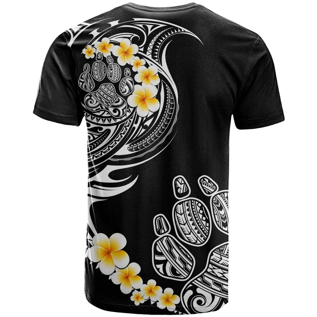 Custom Photo Happy International Dog Day T Shirt Tropical Flowers With Polynesian Pattern
