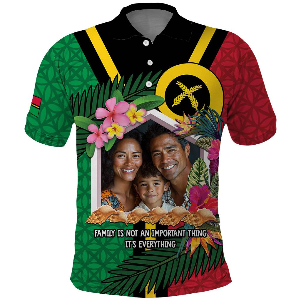 Custom Photo Vanuatu Family Day Polo Shirt Vanuatuan Sand Drawing Family Is Everything