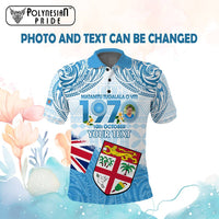 Custom Photo Fiji Day 1970 Polo Shirt Proud To Be A Fijian Tapa Pattern