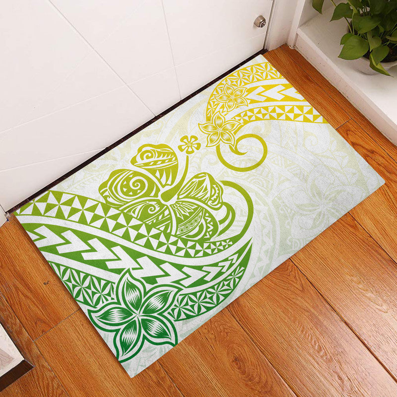 Polynesian Tribal Tattoo Retro Door Mat Gradient 01 Screen Color LT9 Gradient - Polynesian Pride