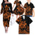 Polynesian Matching Outfit For Family Plumeria Flowers Off Shoulder Long Sleeve Dress Hawaiian Shirt Polynesian Tribal Gold Vibe LT9 - Polynesian Pride