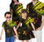 Hawaii Turtle Polynesian Tribal Family Matching Outfits Polynesian Hibiscus Off Shoulder Long Sleeve Dress And Shirt Family Set - Polynesian Pride