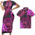 American Samoa Matching Outfit For Couples Polynesian Tribal Purple Bodycon Dress And Hawaii Shirt - Polynesian Pride