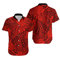 Hawaii Couples Matching Mermaid Dress and Hawaiian Shirt Red Polynesian Tribal Art LT14 - Polynesian Pride