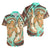 Hawaii Couples Matching Puletasi Dress And Hawaiian Shirt Polynesian Shark And Sea Turtle Dreamy Turquoise LT14 No Dress Turquoise - Polynesian Pride