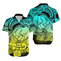 Matching Hawaiian Outfits For Couples Polyneisian Happy Father Day Dress and Hawaiian Shirt I Love You Dad Tribal Gradient 1 LT9 - Polynesian Pride