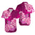 Polynesian Matching Couples Outfit Floral Tribal Combo Long Sleeve Dress And Hawaiian Shirt Pink LT9 - Polynesian Pride