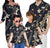 Hawaii Polynesian Tribal Family Matching Outfits Polynesian Floral King And Queen Style Off Shoulder Long Sleeve Dress And Shirt Family Set - Polynesian Pride