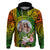 Custom Photo Polynesian Tribal Hoodie with Tropical Flower CTM09 - Polynesian Pride