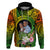 Custom Photo Polynesian Tribal Hoodie with Tropical Flower CTM09 - Polynesian Pride