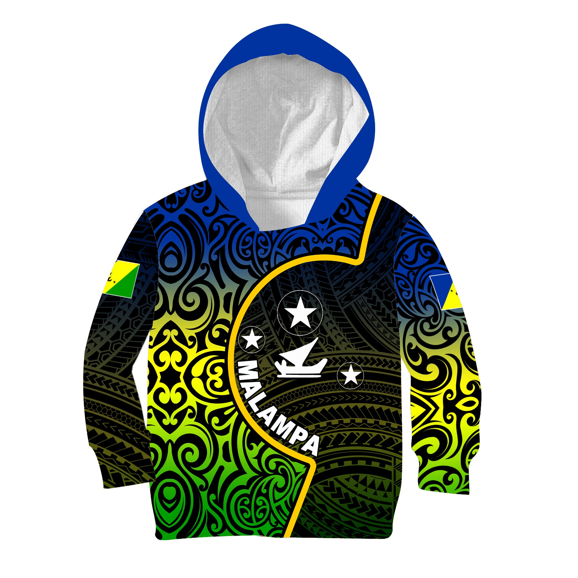 Custom Malampa Province Kid Hoodie Flag Color LT6 Hoodie Turquoise - Polynesian Pride