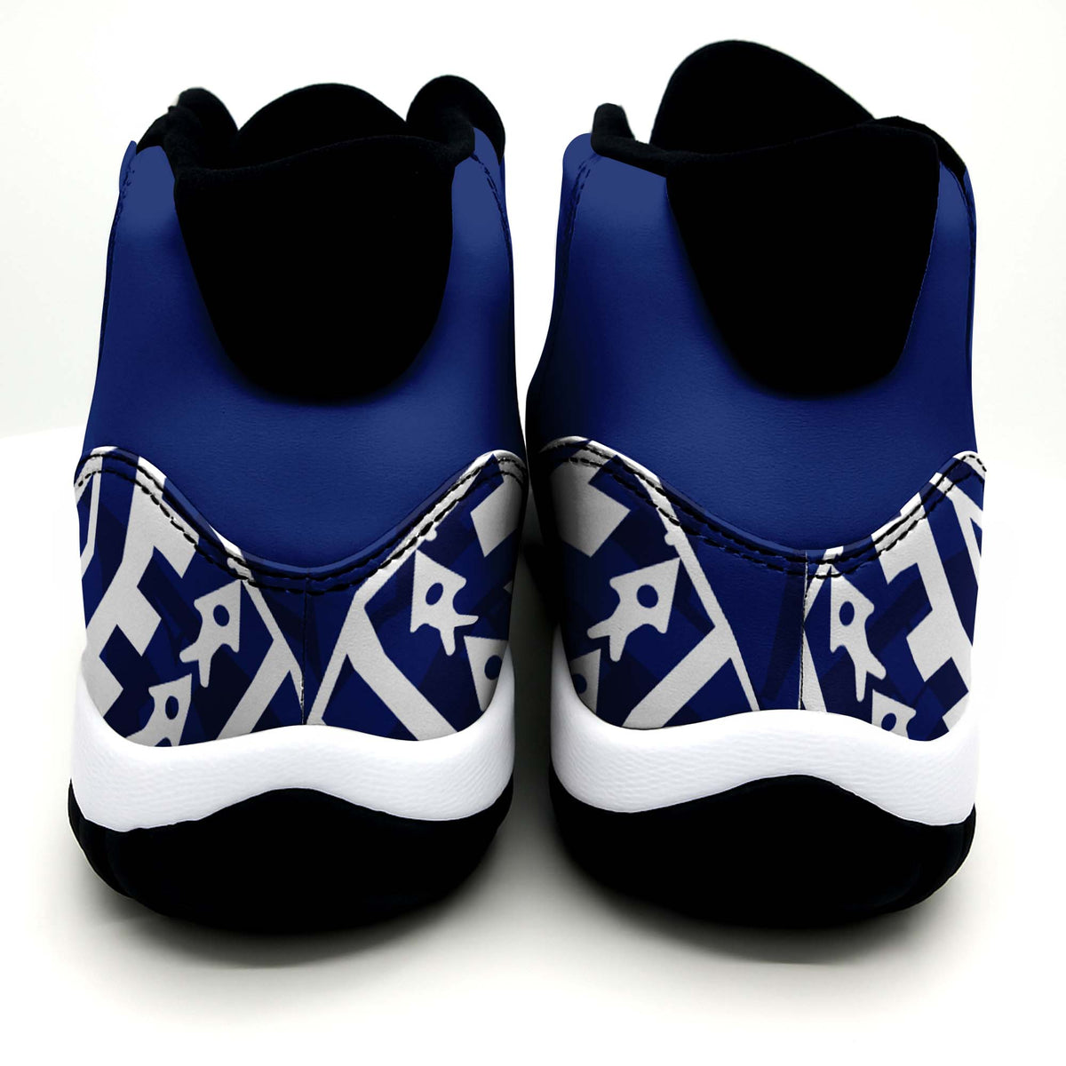 Polynesian J11 Sneakers Plain Blue Pattern LT7