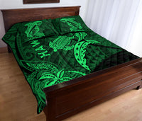 hawaii-shark-and-turtle-quilt-bed-set-with-green-kakau