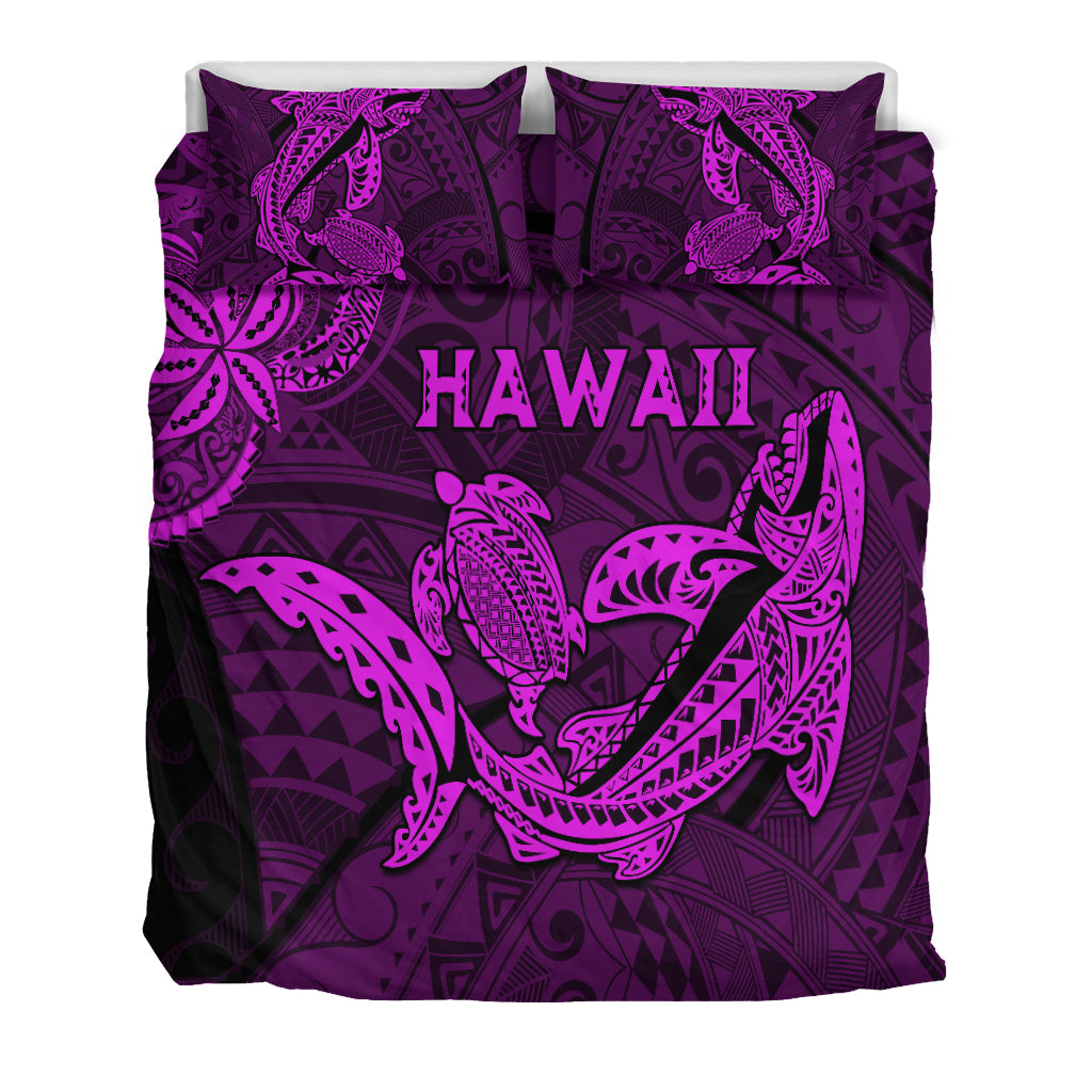 hawaii-shark-and-turtle-bedding-set-with-purple-kakau