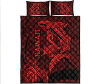 hawaii-shark-and-turtle-quilt-bed-set-with-red-kakau