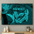 hawaii-shark-and-turtle-5-pieces-canvas-wall-art-with-turquoise-kakau