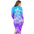 Polynesian Couple Outfits Plumeria Flowers Couples Bodycon Dress Hawaiian Shirt Polynesian Tribal Gradient Purple LT9 - Polynesian Pride