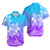 Polynesian Couple Outfits Plumeria Flowers Couples Long Sleeve Dress and Hawaiian Shirt Polynesian Tribal Gradient Purple LT9 - Polynesian Pride