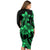 Polynesian Couple Outfits Plumeria Flowers Couples Bodycon Dress Hawaiian Shirt Polynesian Tribal Green Vibe LT9 - Polynesian Pride