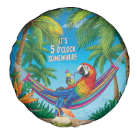 5 Oclock Somewhere Spare Tire Cover Hawaii Parrots Cocktail Summer Beach Vibe LT9