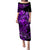Matching Outfit For Couples Hawaii Monk Seal Puletasi Dress and Hawaiian Shirt Polynesian Kakau With Kanaka Purple LT14 - Polynesian Pride