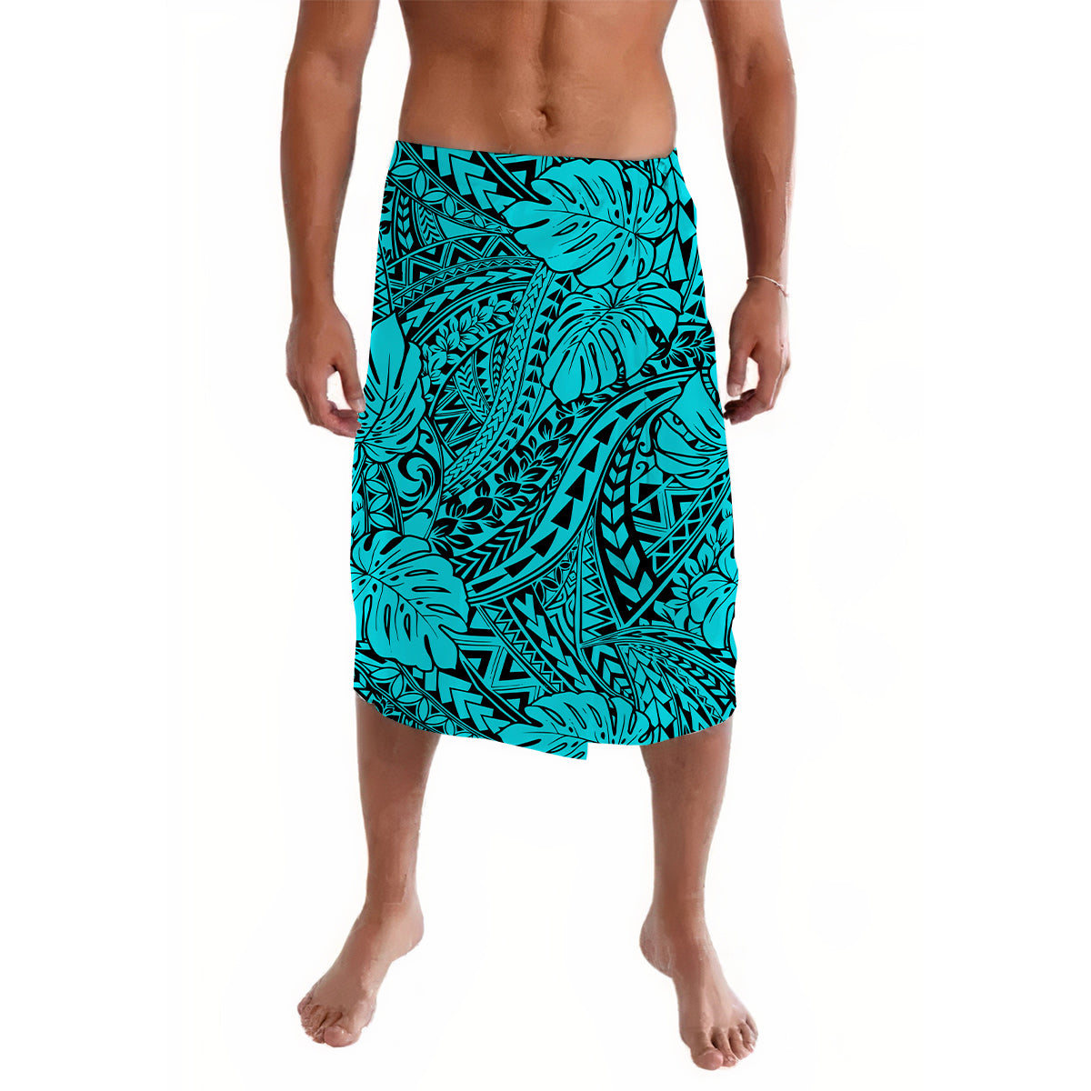 Hawaii Lavalava Polynesiann Tribal Art Turquoise LT14 Turquoise - Polynesian Pride