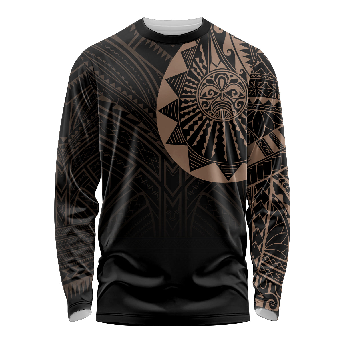 Polynesian Full Sleeve Tattoo Long Sleeves Shirt Blush Color LT7