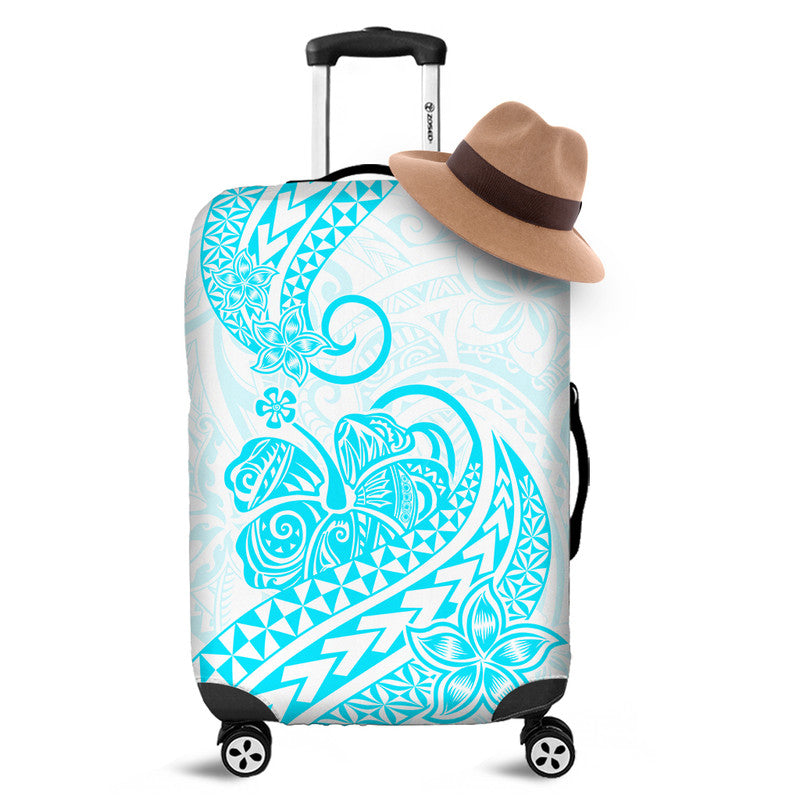 Polynesian Tribal Tattoo Retro Luggage Cover Aqua Screen Color LT9 Aqua - Polynesian Pride