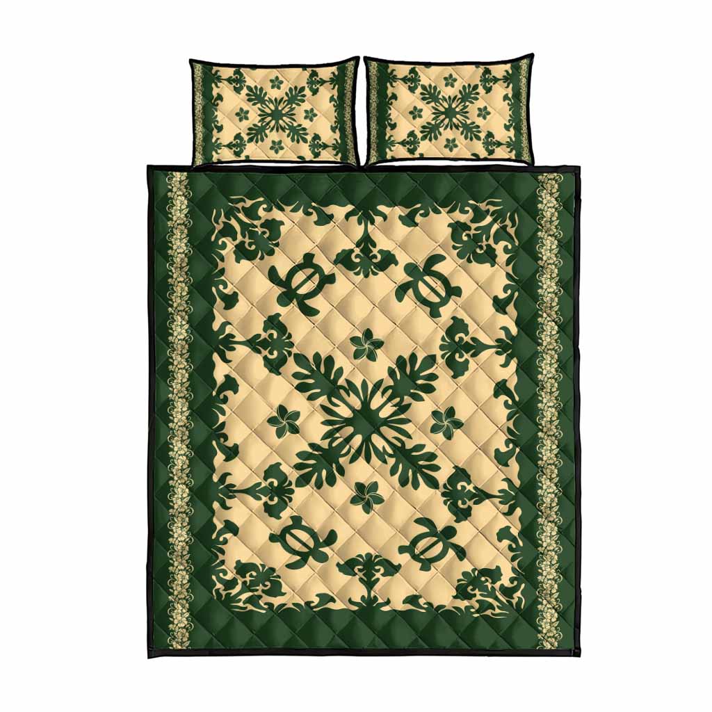 Hawaiian Turtle Dance – Quilt Bed Set – Sea Pattern Green LT05