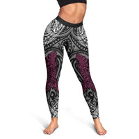Polynesia Sharks Curve Pattern Leggings - Tribal Ocean Design LT05