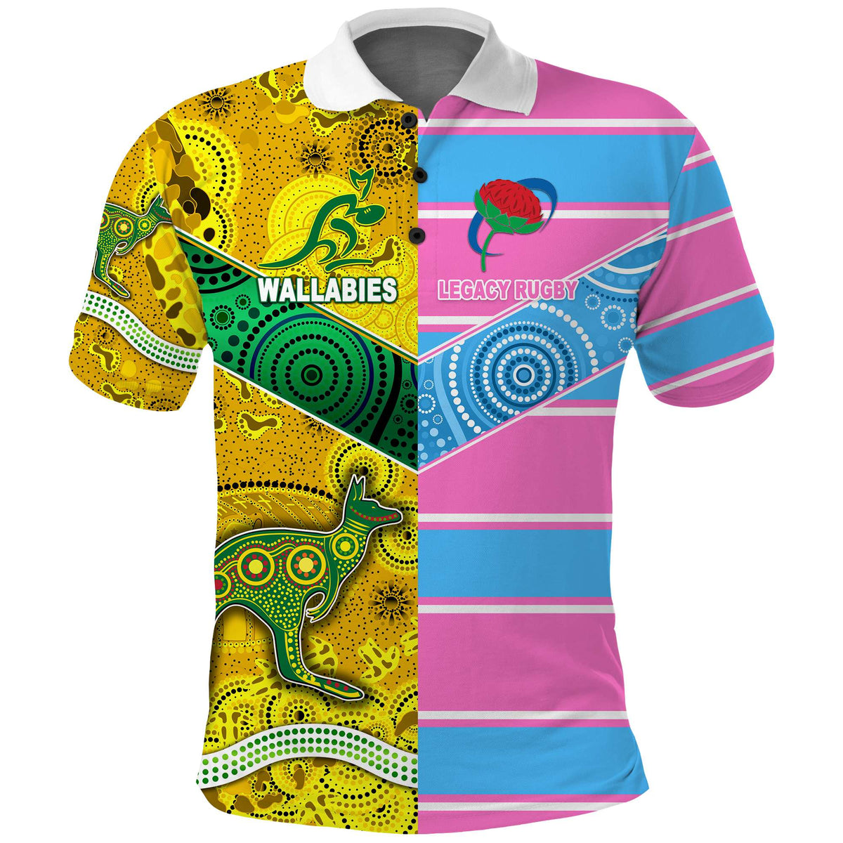 CUSTOMER REQUEST - martyvan - 22/11/2024 - Polo Shirt - LT05 Yellow - Polynesian Pride