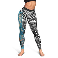 Polynesia Dragon Tattoo Leggings - Tribal Fire Pattern LT05 - Polynesian Pride