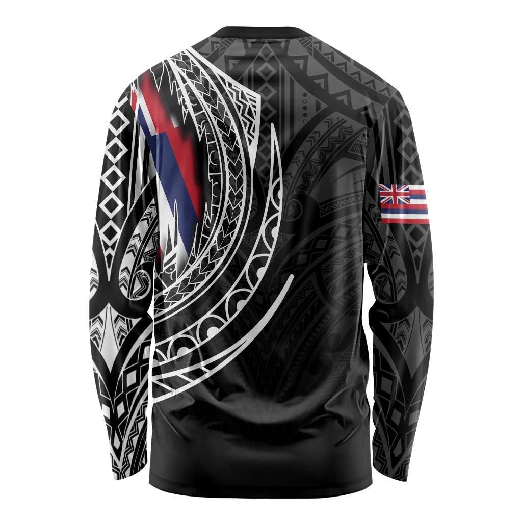 Hawaii King Flag Polynesian Long Sleeve Shirt Tity Style