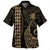 Papua New Guinea Couples Matching Puletasi and Hawaiian Shirt Kakau Style Gold