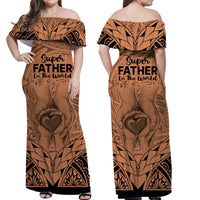 Polynesian Father's Day Gift For Dad Matching Dress and Hawaiian Shirt Super Father In The World Nude Polynesian Pattern LT9 - Polynesian Pride