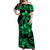 Polynesian Matching Outfit For Family Plumeria Flowers Long Dress Hawaiian Shirt Polynesian Tribal Green Vibe LT9