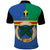 Tafea Province Custom Polo Shirt With Photo Vanuatuan Boar's Tusk Flag Multicolored CTM09 - Polynesian Pride